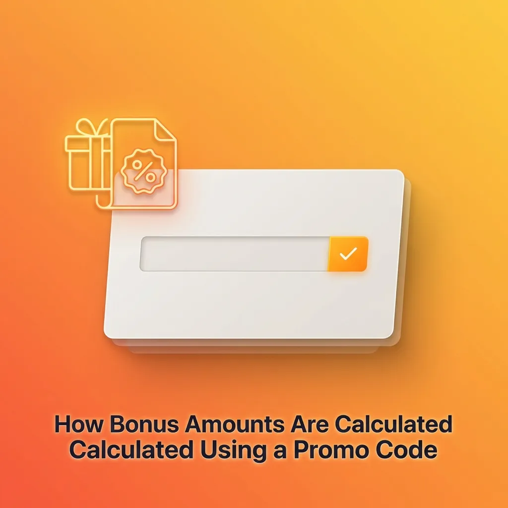 Diagram showing how casino promo codes calculate bonus amounts based on deposit percentage and maximum cap limits