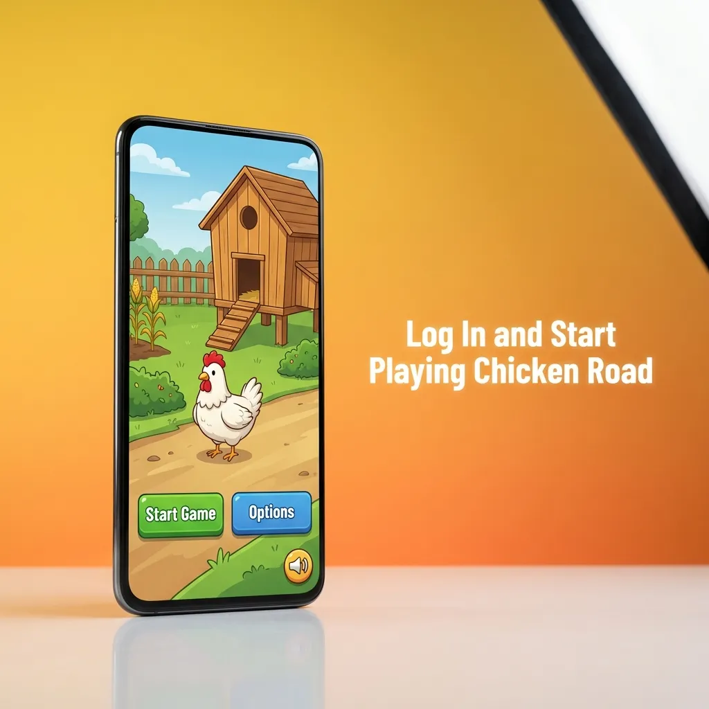 Login screen showing Chicken Road casino account access with username and password fields