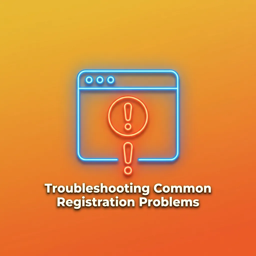 Casino registration troubleshooting guide showing common sign-up problems and solutions for verification and account issues
