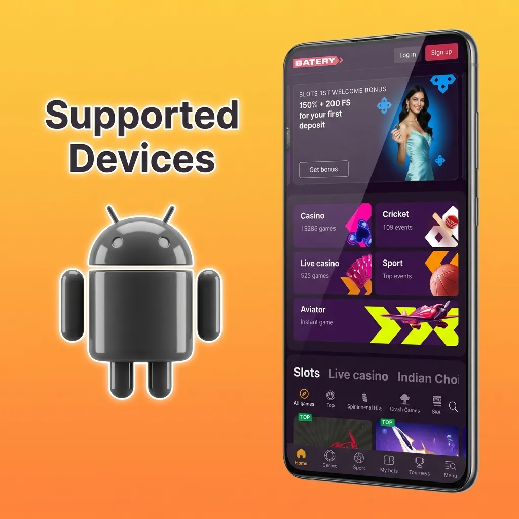 List of compatible Android devices including Samsung, Xiaomi, Realme, OnePlus, Vivo, Oppo, Motorola, and Google phones.