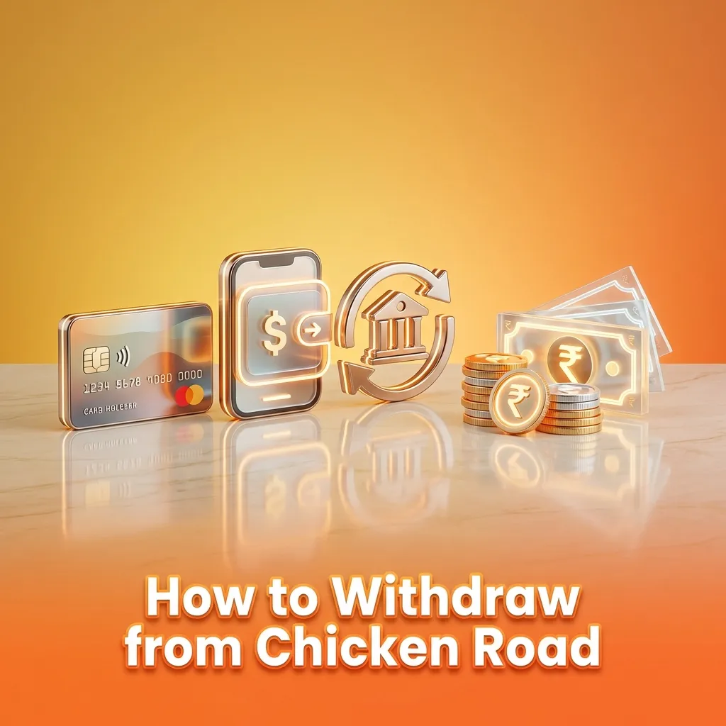 Chicken Road withdrawal screen showing menu options, withdrawal method selection, and amount entry fields