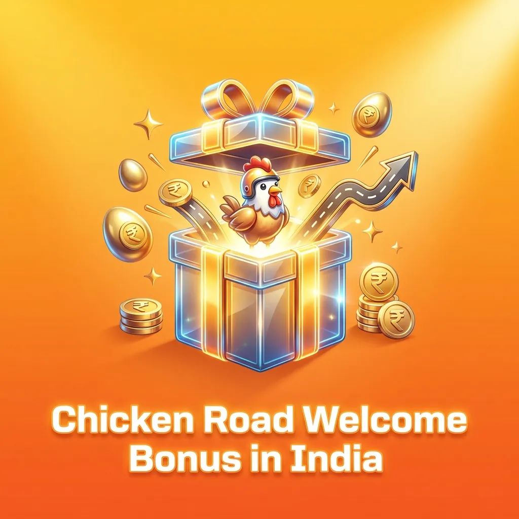 Parimatch welcome bonus offer for Chicken Road game showing 100% match up to ₹30,000 for new players in India