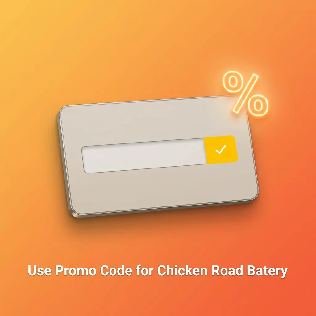 Person entering promo code ROADWIN on mobile screen to unlock bonus spins at Chicken Road Batery casino